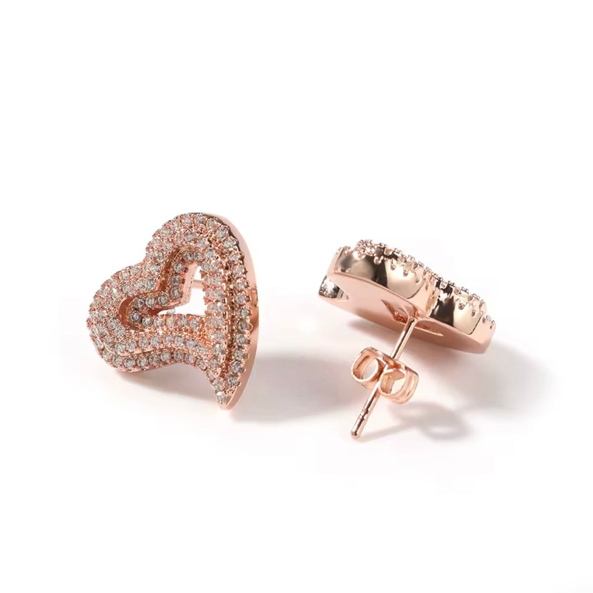 Falling Heart Studs