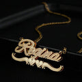 Double Heart Custom Nameplate