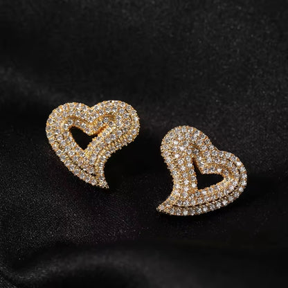 Falling Heart Studs