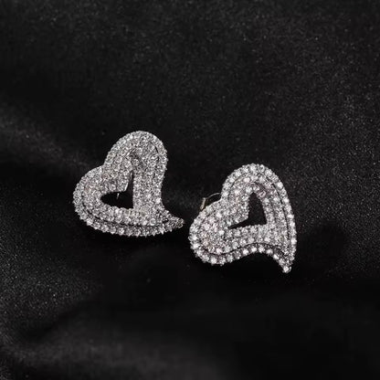 Falling Heart Studs