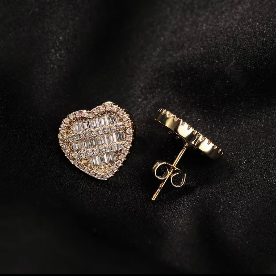Bling Heart Studs
