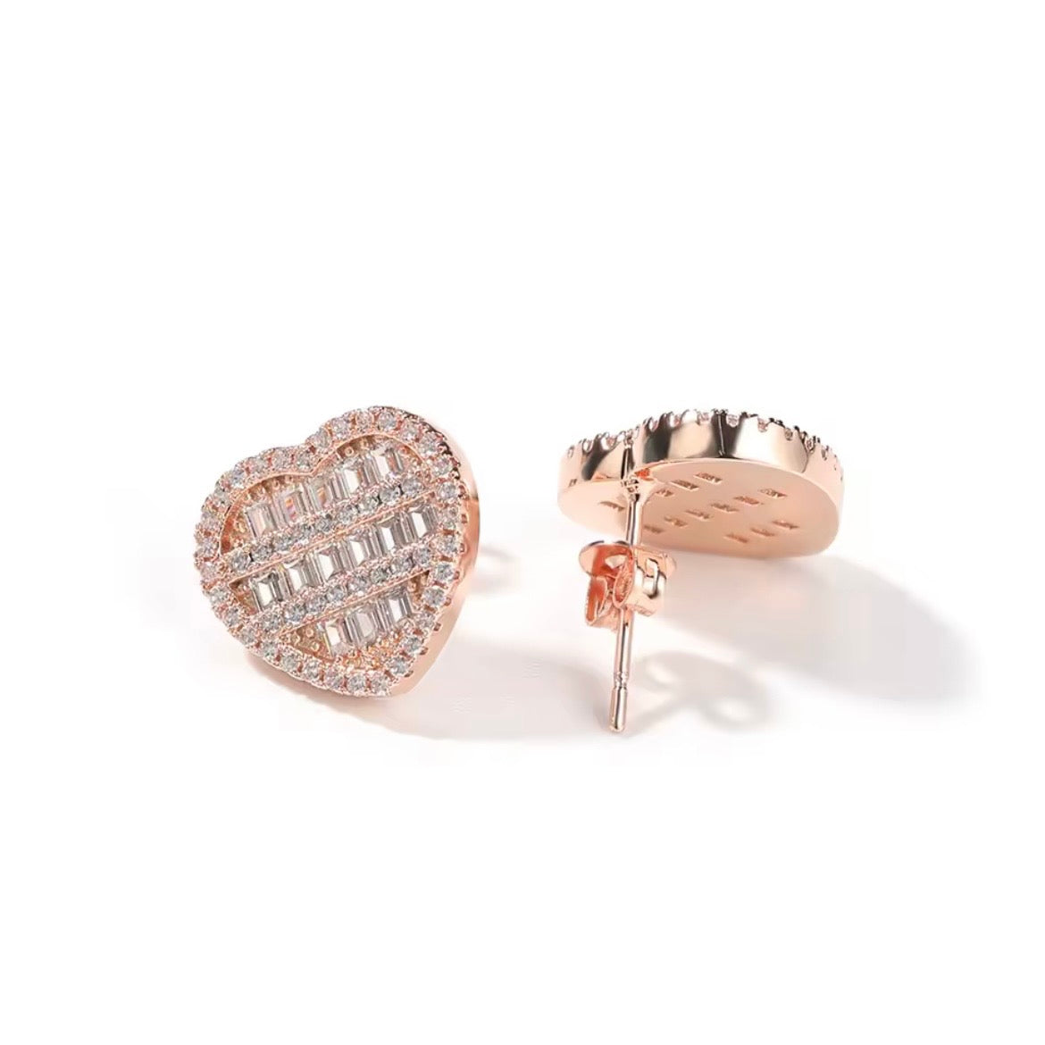 Bling Heart Studs