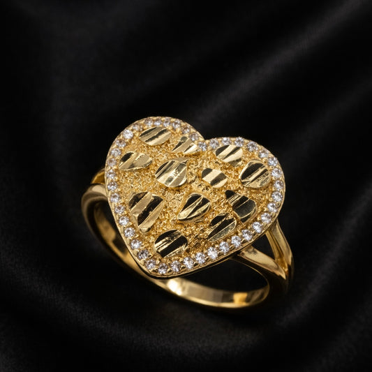 Diamond Heart Nugget Ring