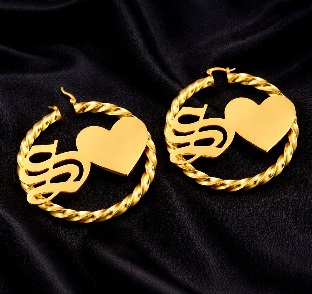 Custom Initial Hoops